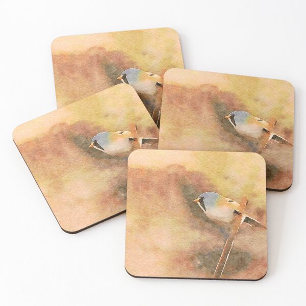 Item preview, Bearded Reedling in Watercolor designed and sold by Susan Maxwell Schmidt.