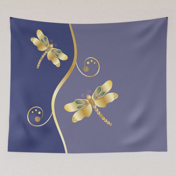 Item preview, Gold Dragonfly Purple designed and sold by ChantalDesign.