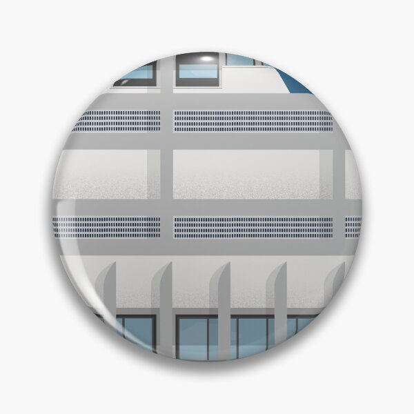 Item preview, Facade Le Corbusier architecture illustration minimalist colored Cité Radieuse designed and sold by DANE_Projects.