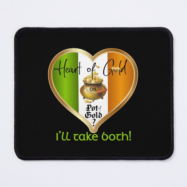 Item preview, Heart of Gold or Pot of Gold? (on Black) designed and sold by PawsitiveMum.