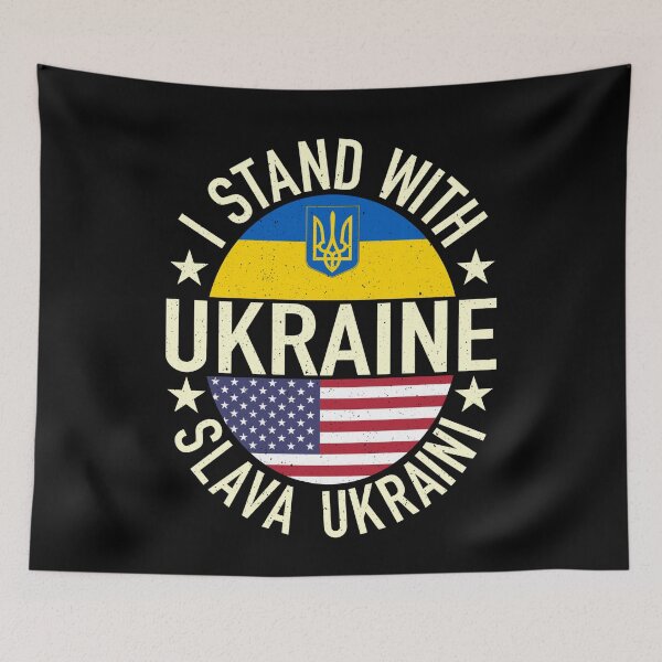 Item preview, Support Ukraine I Stand With Ukraine Ukrainian US Flag Patriot designed and sold by GraphifyArt.
