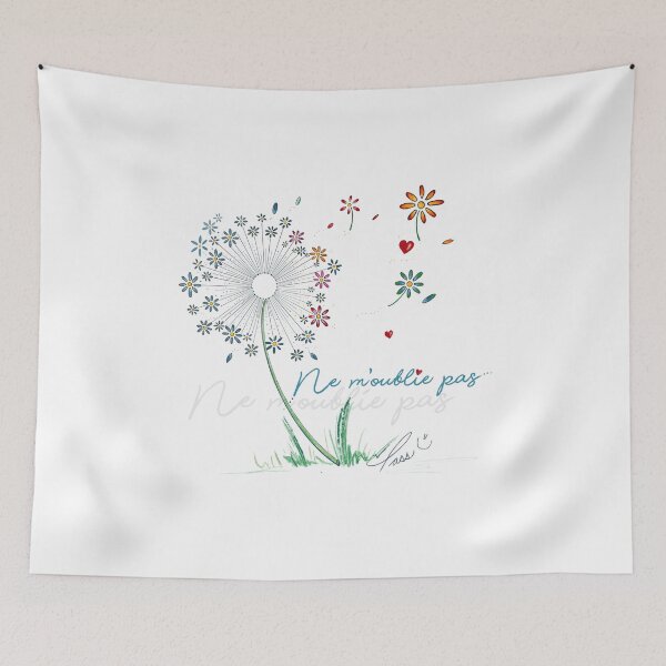 Item preview, Illustration flower, Forget me not, alzheimer diease handmade by Pascale Breton designed and sold by Pascale Breton.