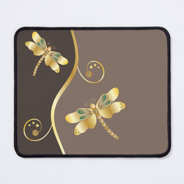 Item preview, Gold Dragonfly Brown designed and sold by ChantalDesign.