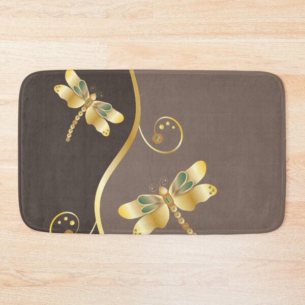 Item preview, Gold Dragonfly Brown designed and sold by ChantalDesign.