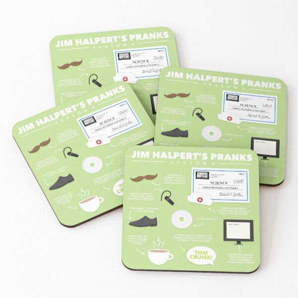 Item preview, The Office Jim Halpert’s Pranks S4 designed and sold by cutermelon.