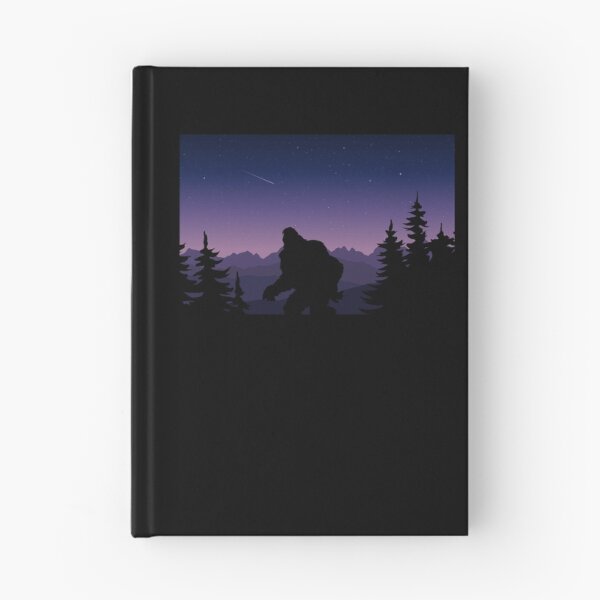 Artikelvorschau, Schwarze Sasquatch-Bigfoot-Galaxie-hübsche Himmel-Yeti-Silhouette entworfen und verkauft von tedholz.