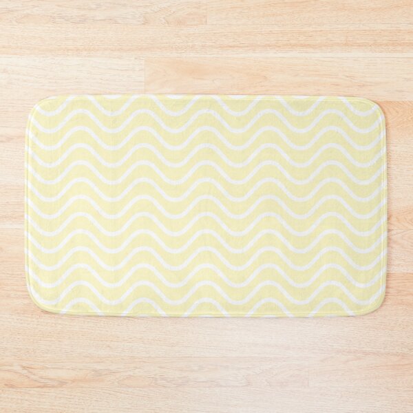Item preview, Pastel Yellow and Antique White Waves Zigzag Horizontal Striped Pattern designed and sold by HiddenPuppets.