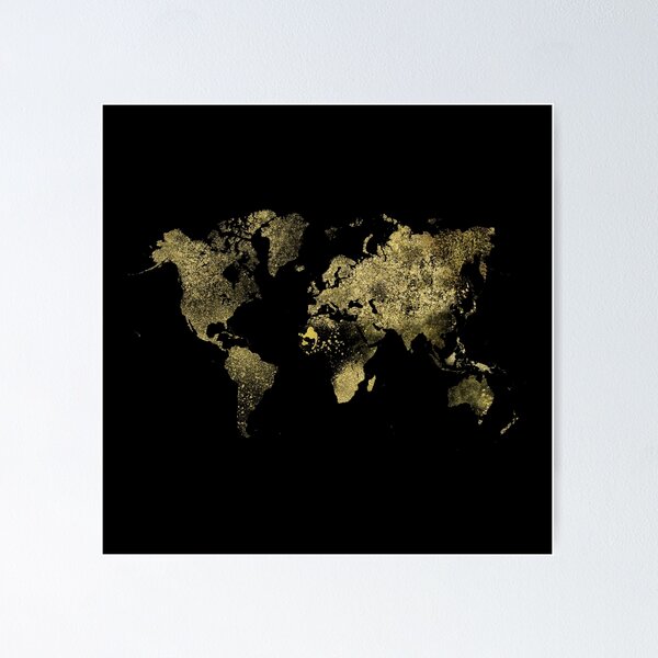 Globe terrestre carte du monde en métal doré et rose NAMI