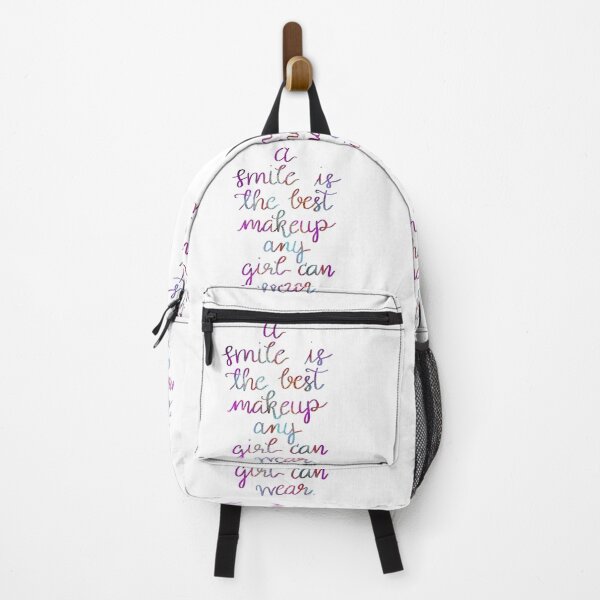 Item preview, A smile is a best make up any girl can wear motivational Quote designed and sold by ManifestoDesign.