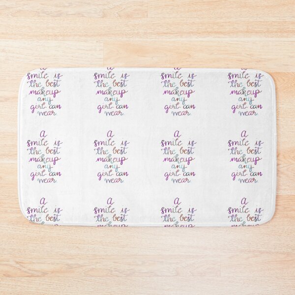 Item preview, A smile is a best make up any girl can wear motivational Quote designed and sold by ManifestoDesign.