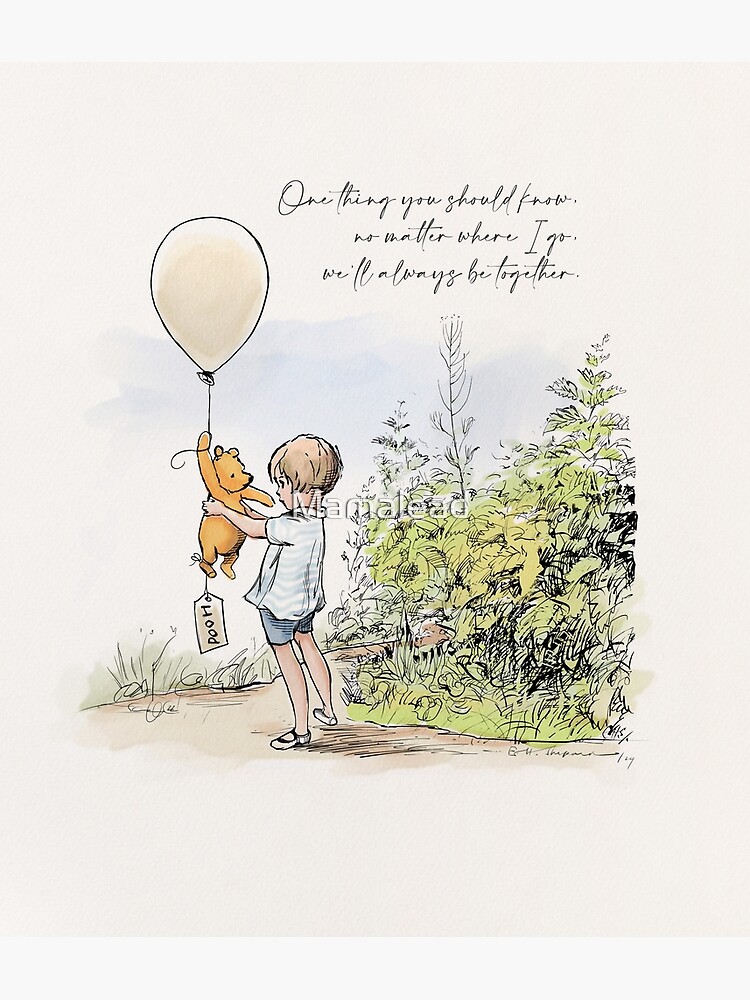 Discover Christopher Robin says Goodbye to Pooh Premium Matte Vertical Poster