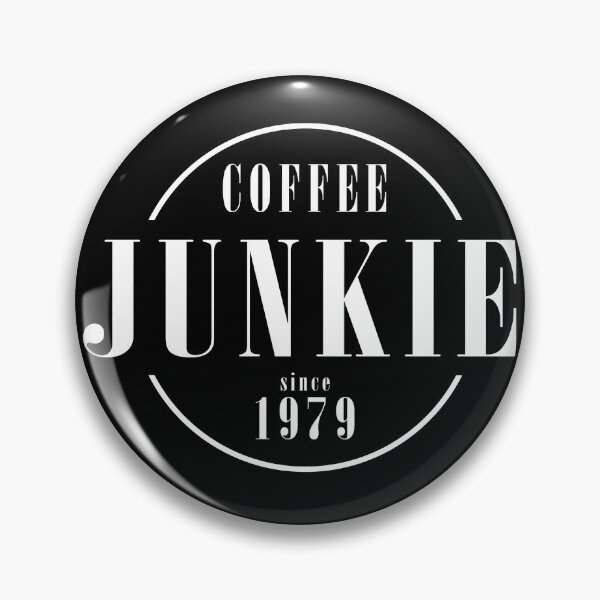 Item preview, Coffee Junkie since 1979 - Black designed and sold by AlfabetDesign.