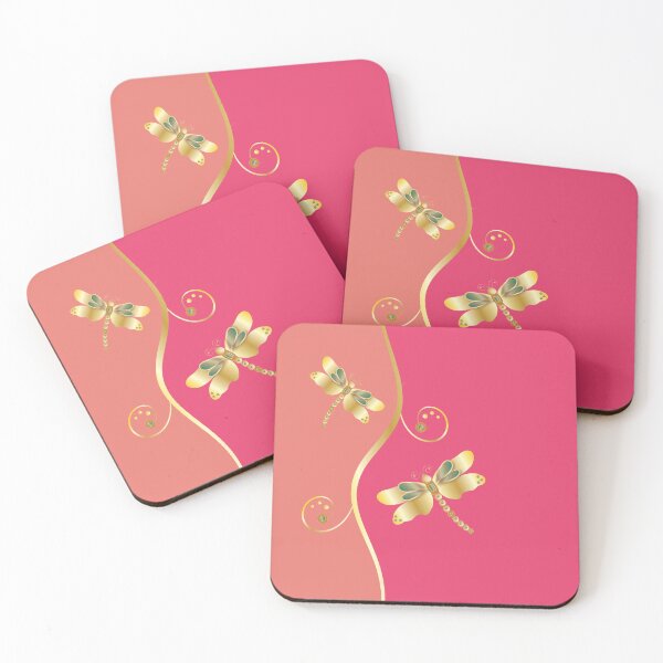 Item preview, Gold Dragonfly Pink and Orange designed and sold by ChantalDesign.