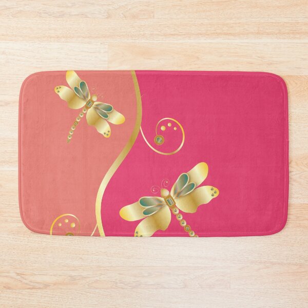 Item preview, Gold Dragonfly Pink and Orange designed and sold by ChantalDesign.