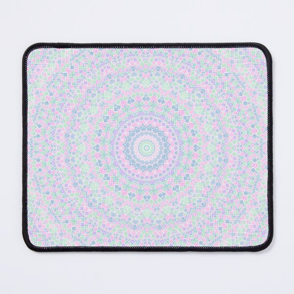 Item preview, Funky Intricate Trippy Groovy Ornate Psychedelic Colorful Pastel Pink Purple Blue and Green Boho Hippie Mandala Abstract Digital Art designed and sold by Kaleiope Studio.