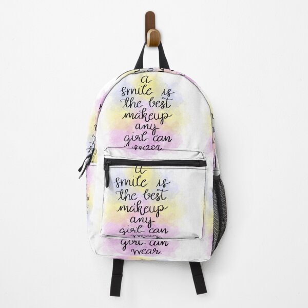 Item preview, A smile is a best make up any girl can wear motivational Quote designed and sold by ManifestoDesign.