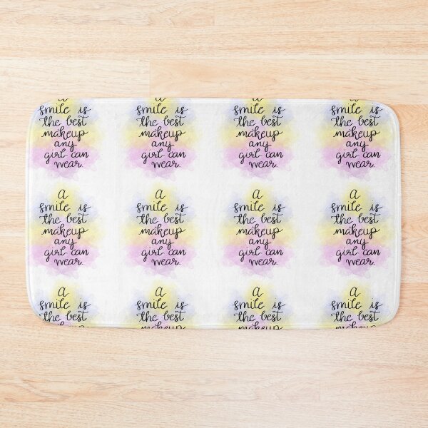 Item preview, A smile is a best make up any girl can wear motivational Quote designed and sold by ManifestoDesign.