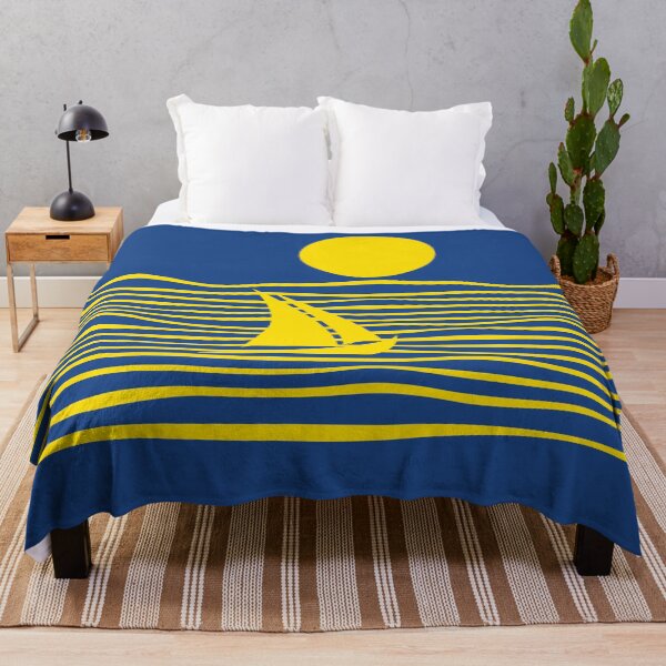 Item preview, Sailing Boat Sea Night Full Moon Yellow designed and sold by Anna Lemos.