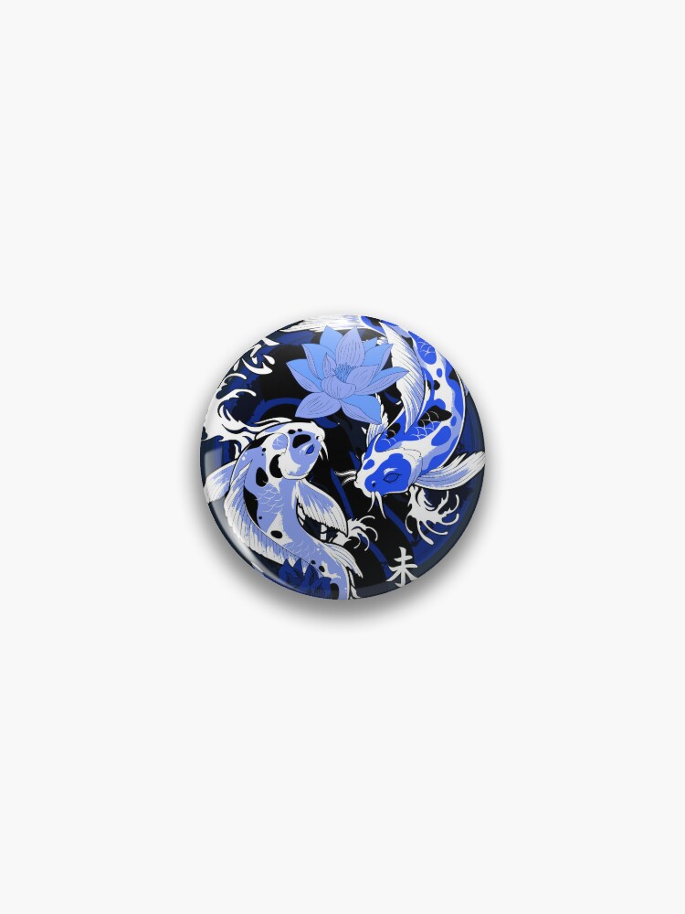 Blue Yakuza Japanese tattoos, koi fish pond, floral water original Pin for  Sale by laverdeden