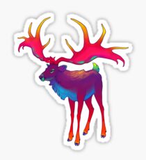 Psychedelic Irish Elk Sticker