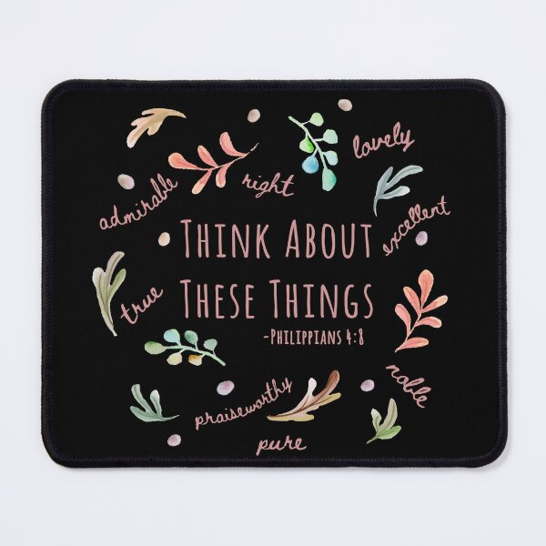 Item preview, Philippians 4:8 Black designed and sold by amazingjoy.