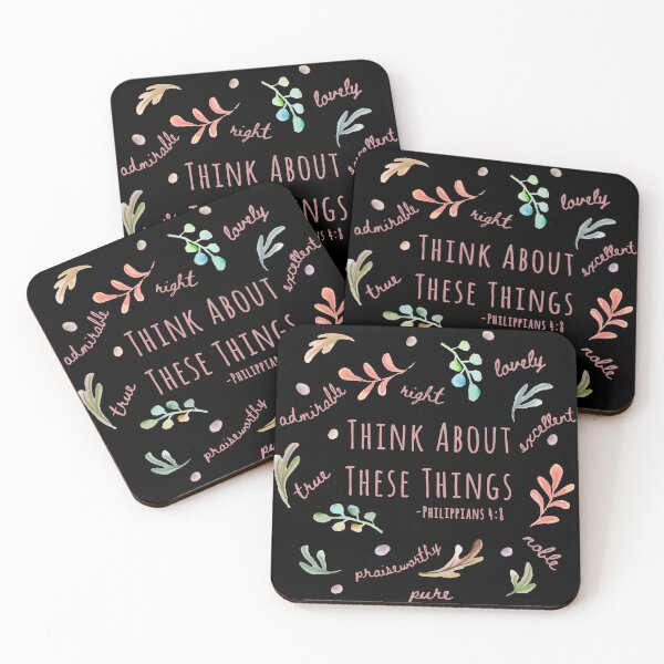 Item preview, Philippians 4:8 Black designed and sold by amazingjoy.