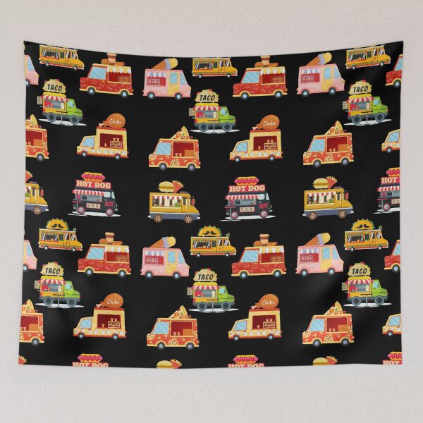 Item preview, Food Trucks Fun Taco Truck, Fast Food, Pizza Truck, Ice Cream Truck designed and sold by TeesForNerds.