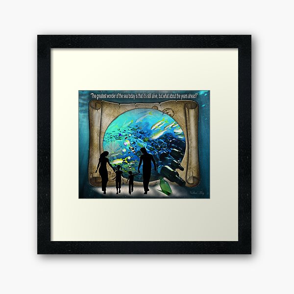 Aquarium visit in the Future? Framed Art Print