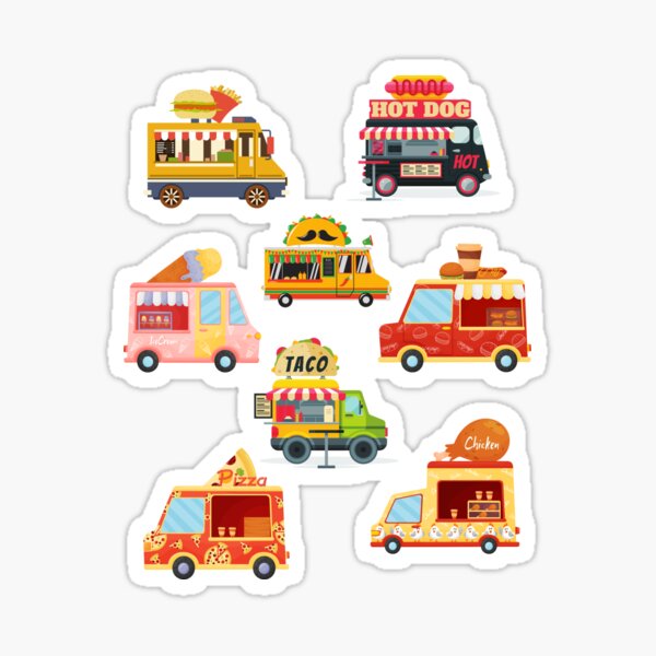 Item preview, Fun Food Trucks Taco Truck, Fast Food, Pizza Truck, Ice Cream Truck designed and sold by TeesForNerds.