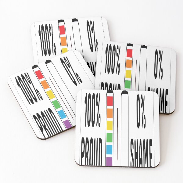 Item preview, One Hundred Percent Proud - Zero Percent Shame - Gay Pride designed and sold by MauveMoves.