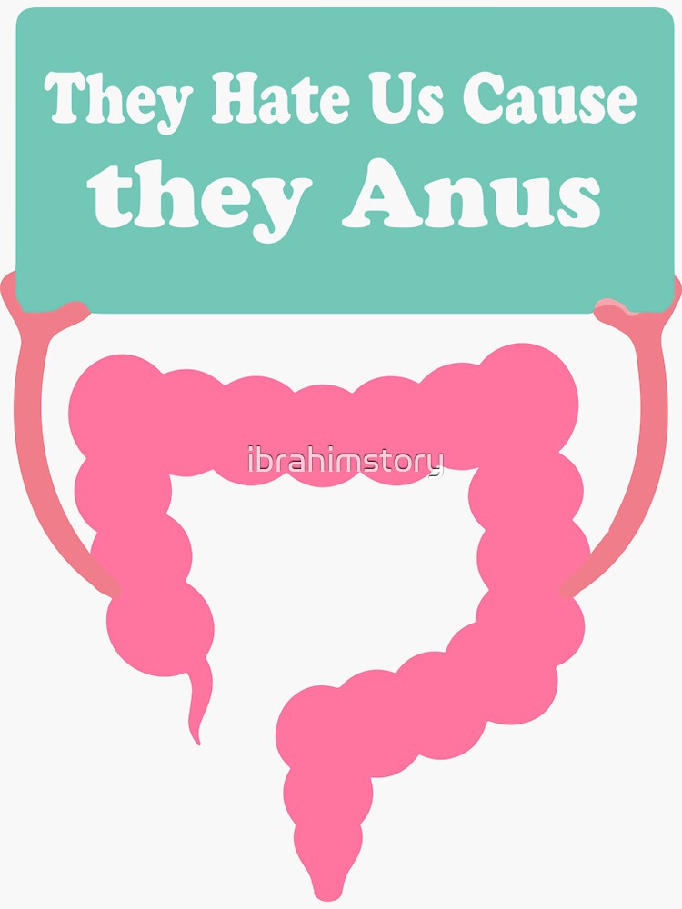 "They Hate Us Cause they Anus" Sticker for Sale by ibrahimstory Redbubble