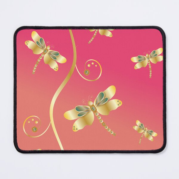 Item preview, Gold Dragonfly Ombre Pink and Orange designed and sold by ChantalDesign.