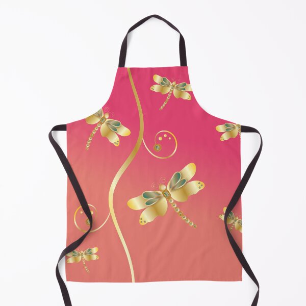 Item preview, Gold Dragonfly Ombre Pink and Orange designed and sold by ChantalDesign.
