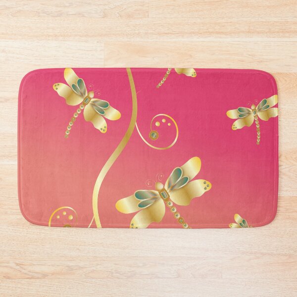 Item preview, Gold Dragonfly Ombre Pink and Orange designed and sold by ChantalDesign.