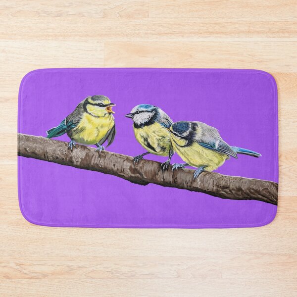 Item preview, Blue Tits sitting on a branch - twittering birds designed and sold by IslesArt.