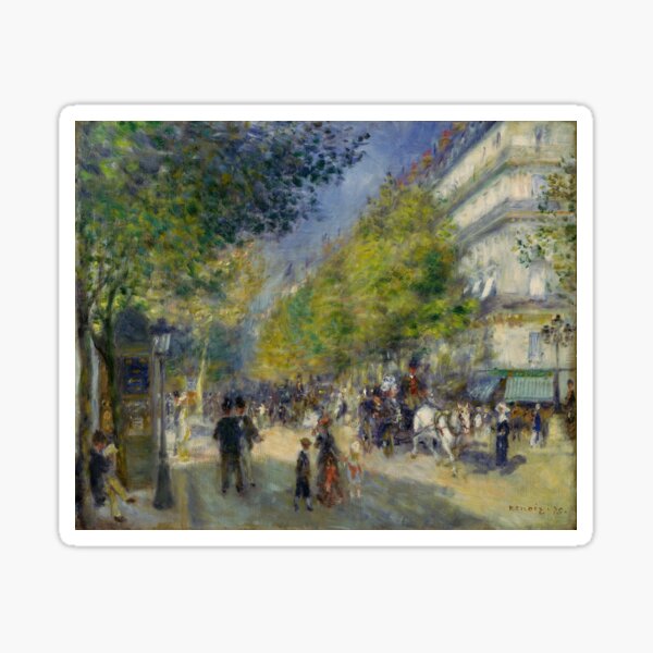 The Grands Boulevards by Renoir Sticker