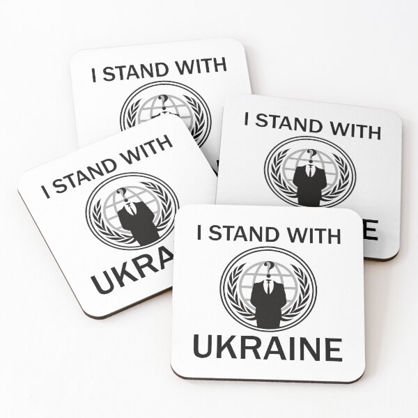 Item preview, I stand with Ukraine Anonymous support Ukraine designed and sold by RunawaySteph.