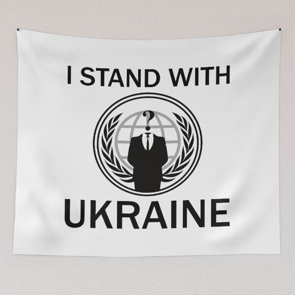 Item preview, I stand with Ukraine Anonymous support Ukraine designed and sold by RunawaySteph.