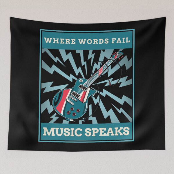 Item preview, Where words fail music speaks guitar designed and sold by PacePoint.