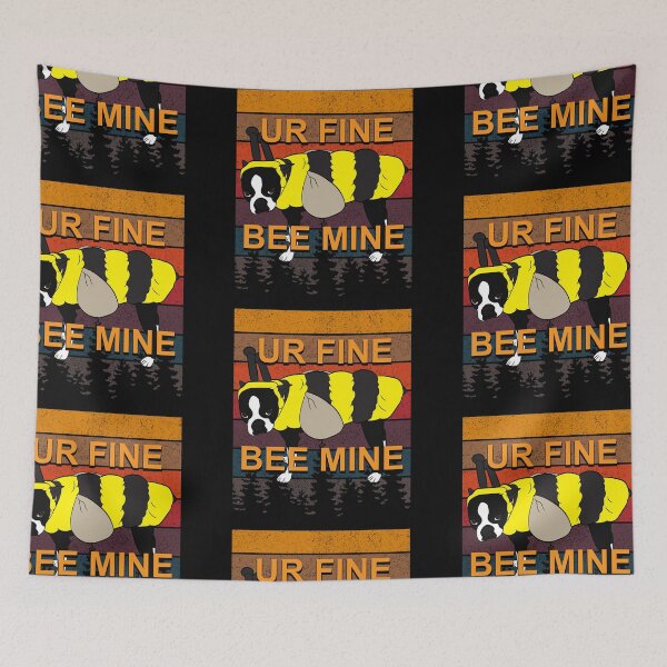 Item preview, Ur fine bee mine pug lover artistic retro sunset distressed design style 2 designed and sold by SamRVstore.