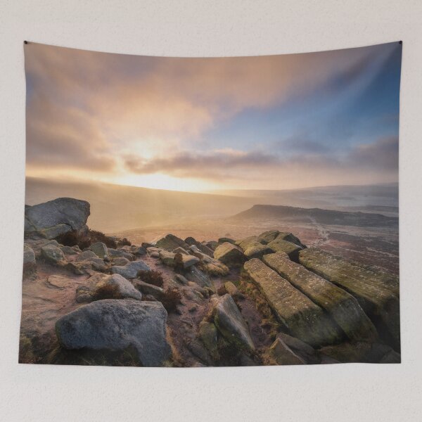 Item preview, Cold Misty Sunrise on Higger Tor designed and sold by Lenscraft by Robin Whalley.