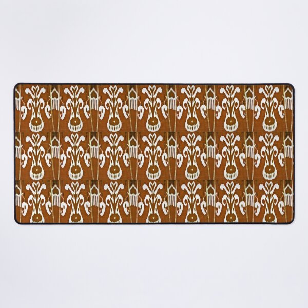 Item preview, Uzbek ikat tulip flower pattern designed and sold by LeFabriqueOuz.
