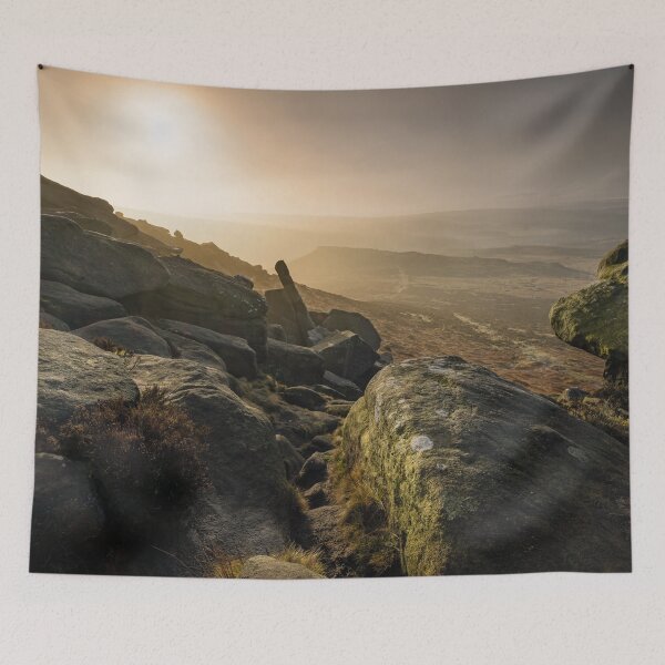 Item preview, Cold Misty Sunrise on Higger Tor designed and sold by Lenscraft by Robin Whalley.