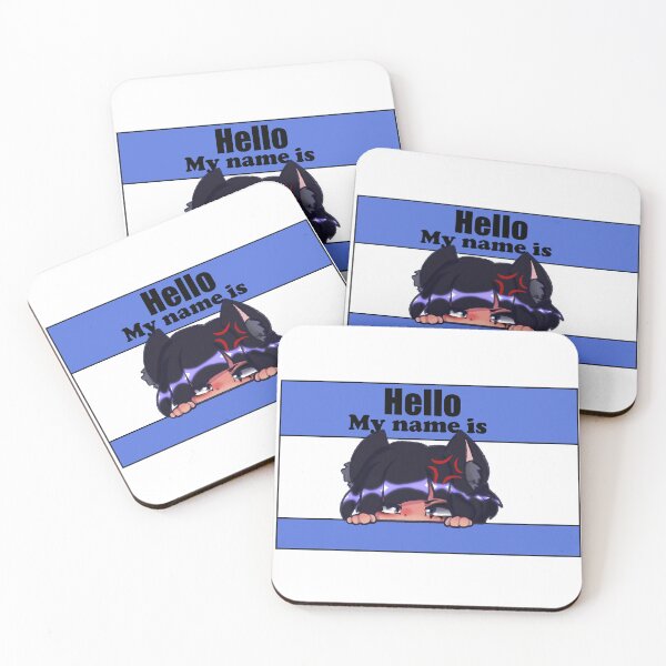 Item preview, Anime Catgirl Peek Name Tag designed and sold by Nyamelon.