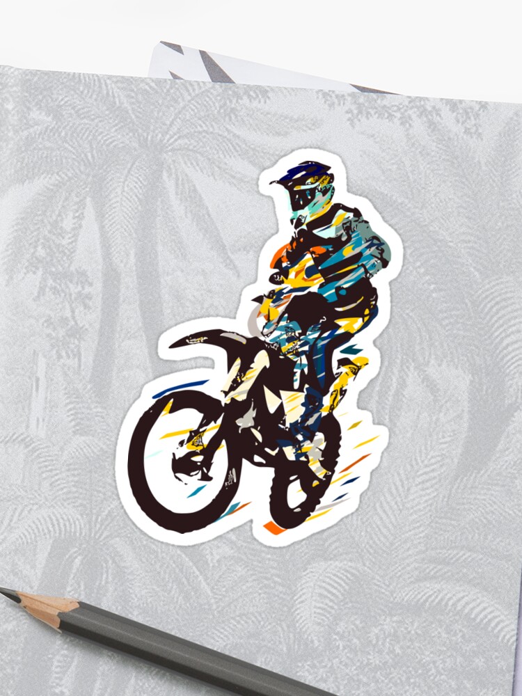 Motocross Sticker By Grobie Redbubble