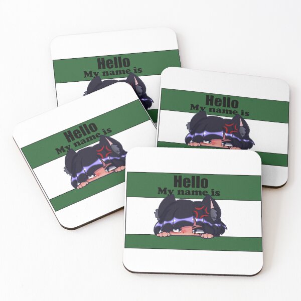 Item preview, Anime Catgirl Peek Name Tag designed and sold by Nyamelon.