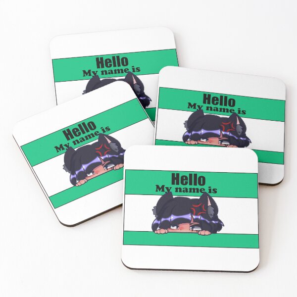 Item preview, Anime Catgirl Peek Name Tag designed and sold by Nyamelon.
