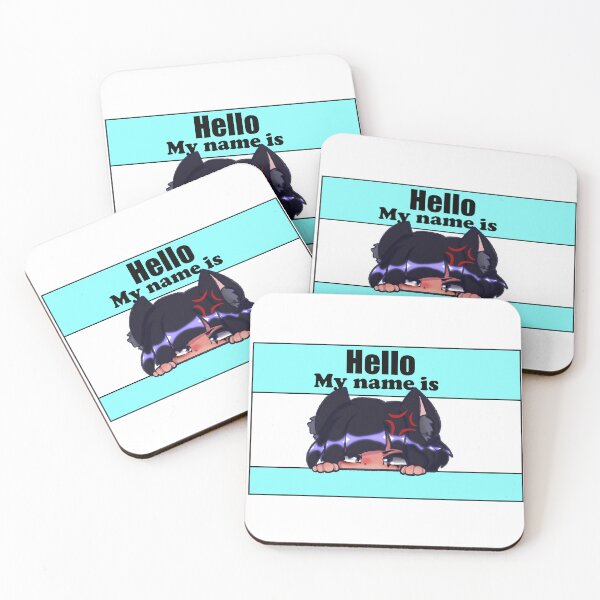 Item preview, Anime Catgirl Peek Name Tag designed and sold by Nyamelon.