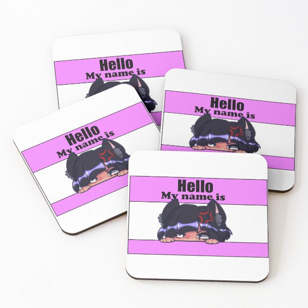 Item preview, Anime Catgirl Peek Name Tag designed and sold by Nyamelon.