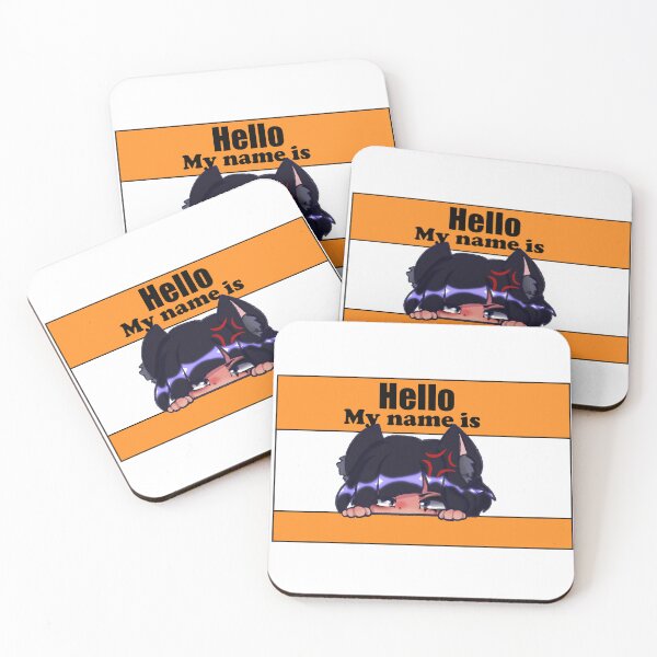 Item preview, Anime Catgirl Peek Name Tag designed and sold by Nyamelon.